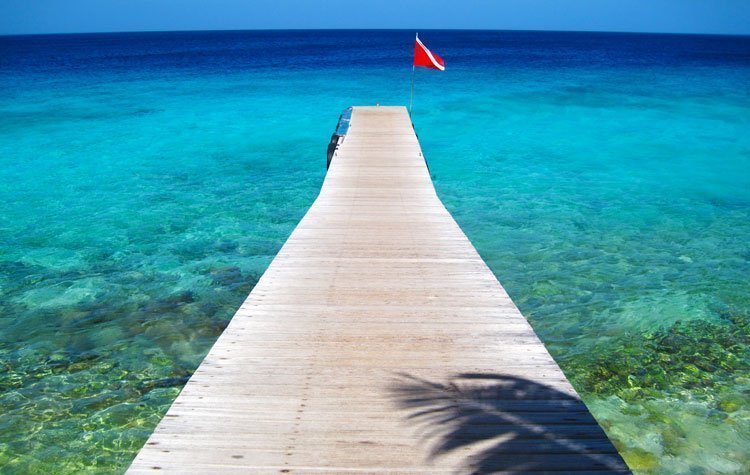 Rondreis Caribische eilanden, Curacao, stijger dock Tropical