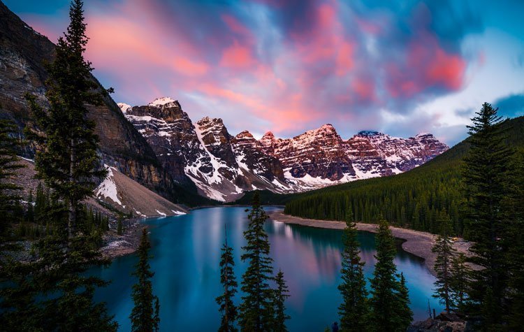 Sunrise Lake Morraine Alberta | Rondreis Canada