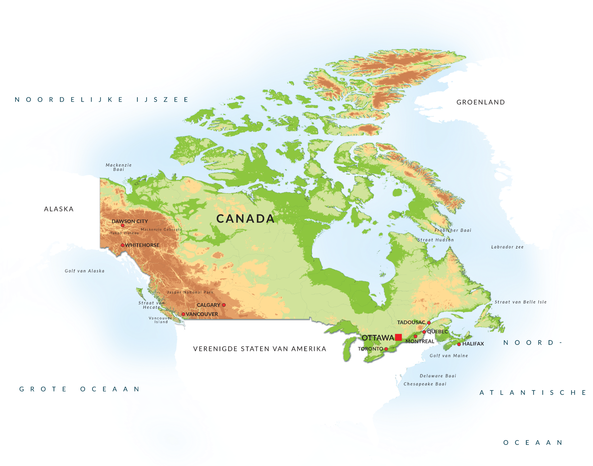 Landkaart Canada