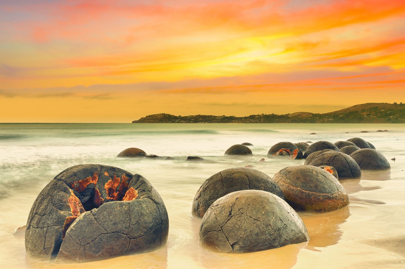 Rondreis Nieuw-Zeeland, Mouraki Boulders