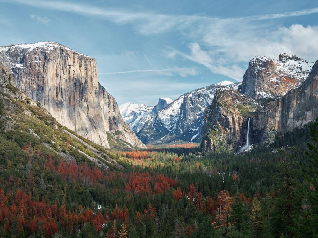 Rondreis Amerika, Visalia, Yosemite vallei met herfstkleuren