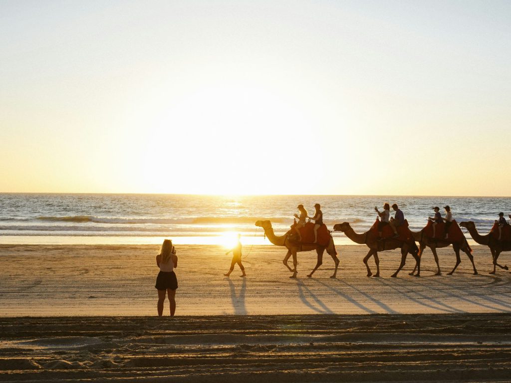 Rondreis Australië, Broome, kameelrit op het strand