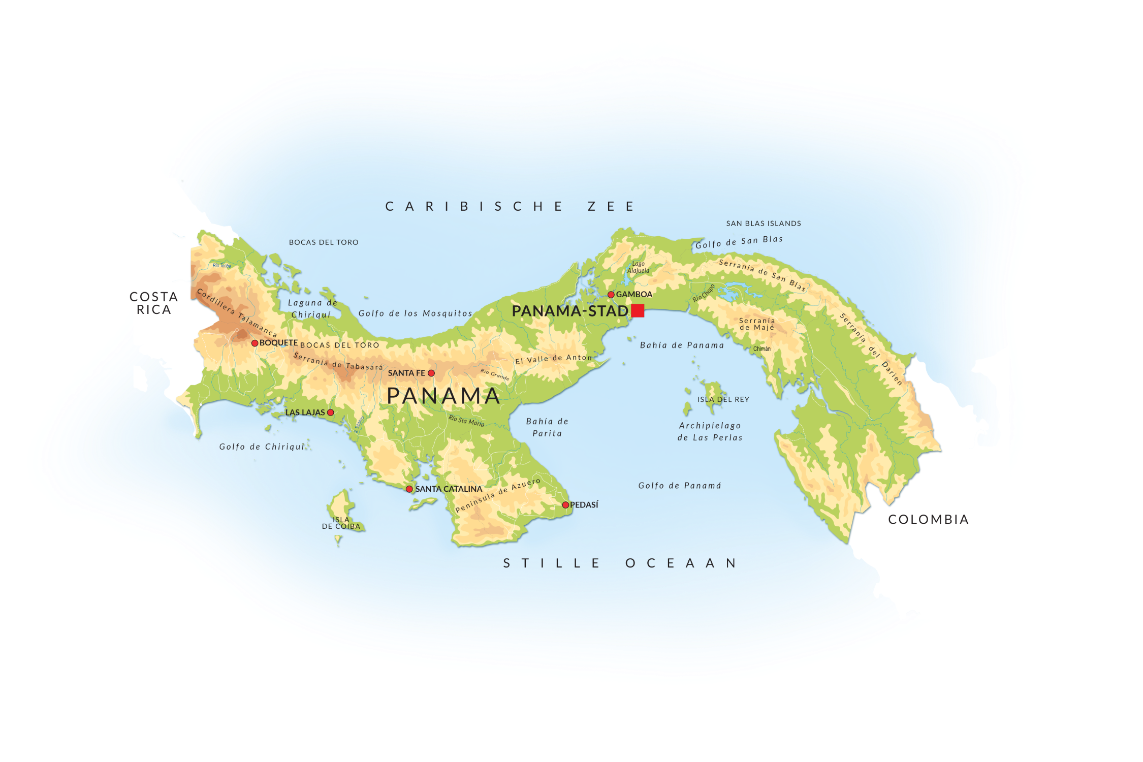 Landkaart Panama