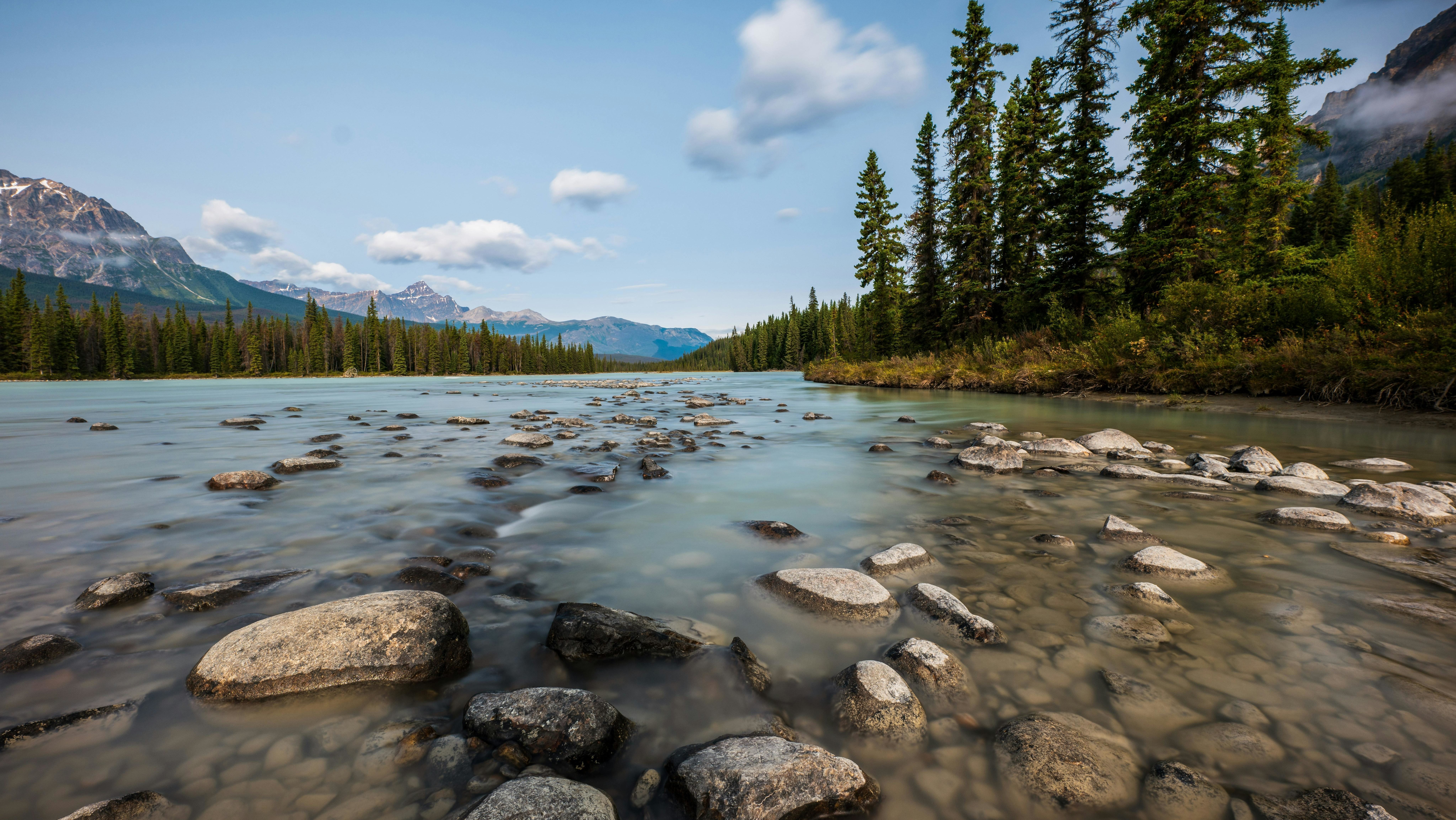 Athabasca rivier.Jasper Canada