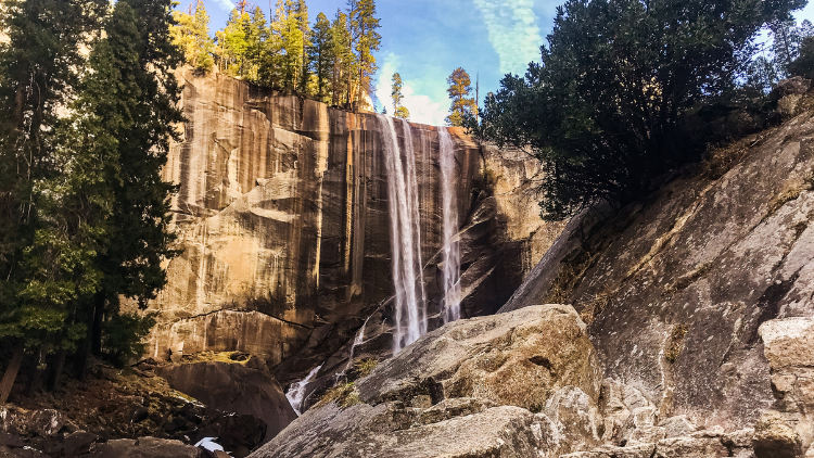 Vernal Falls in Yosemite National Park in Californië, Amerika