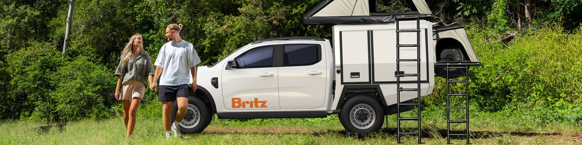 Britz Australië 4WD Camper Stel Banner