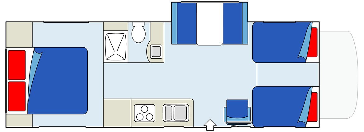 CanaDream, Maxi Motorhome - floorplan day