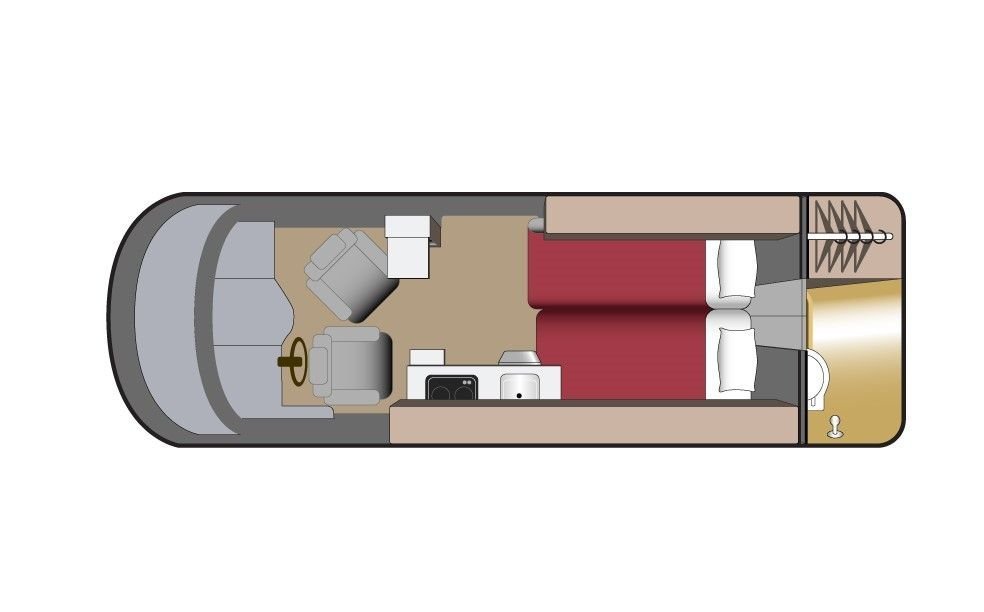 Fraserway, Van Conversion Floorplan Night