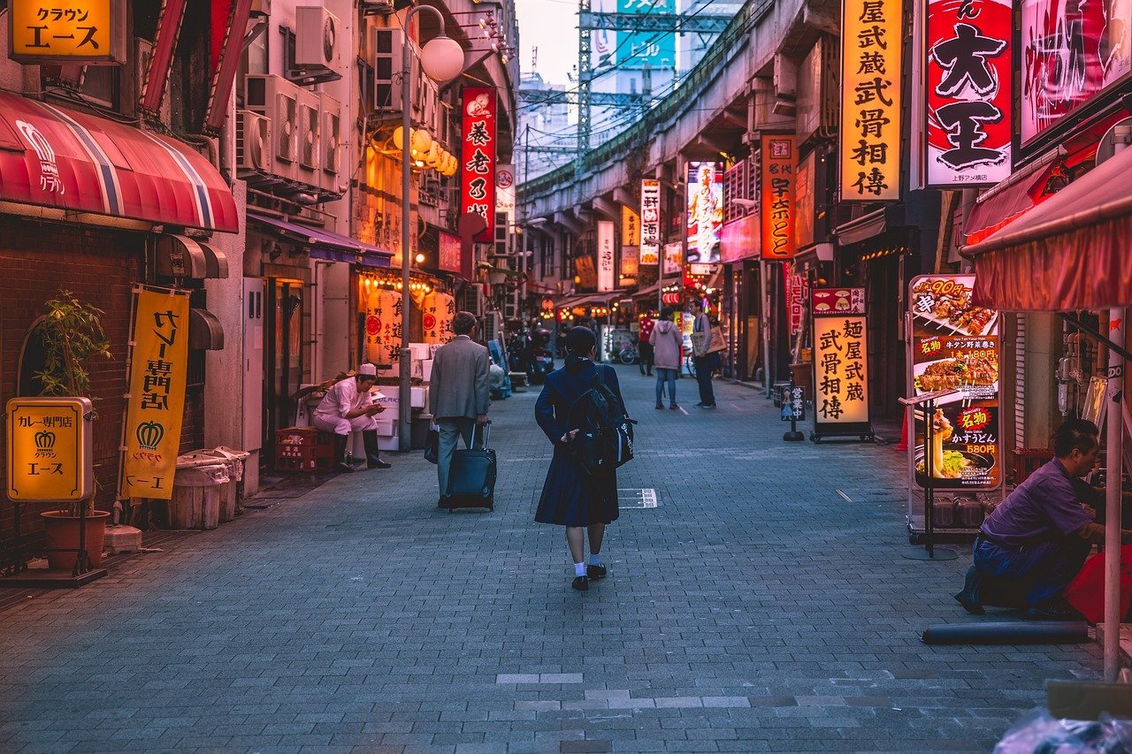 Japan straat vrouw