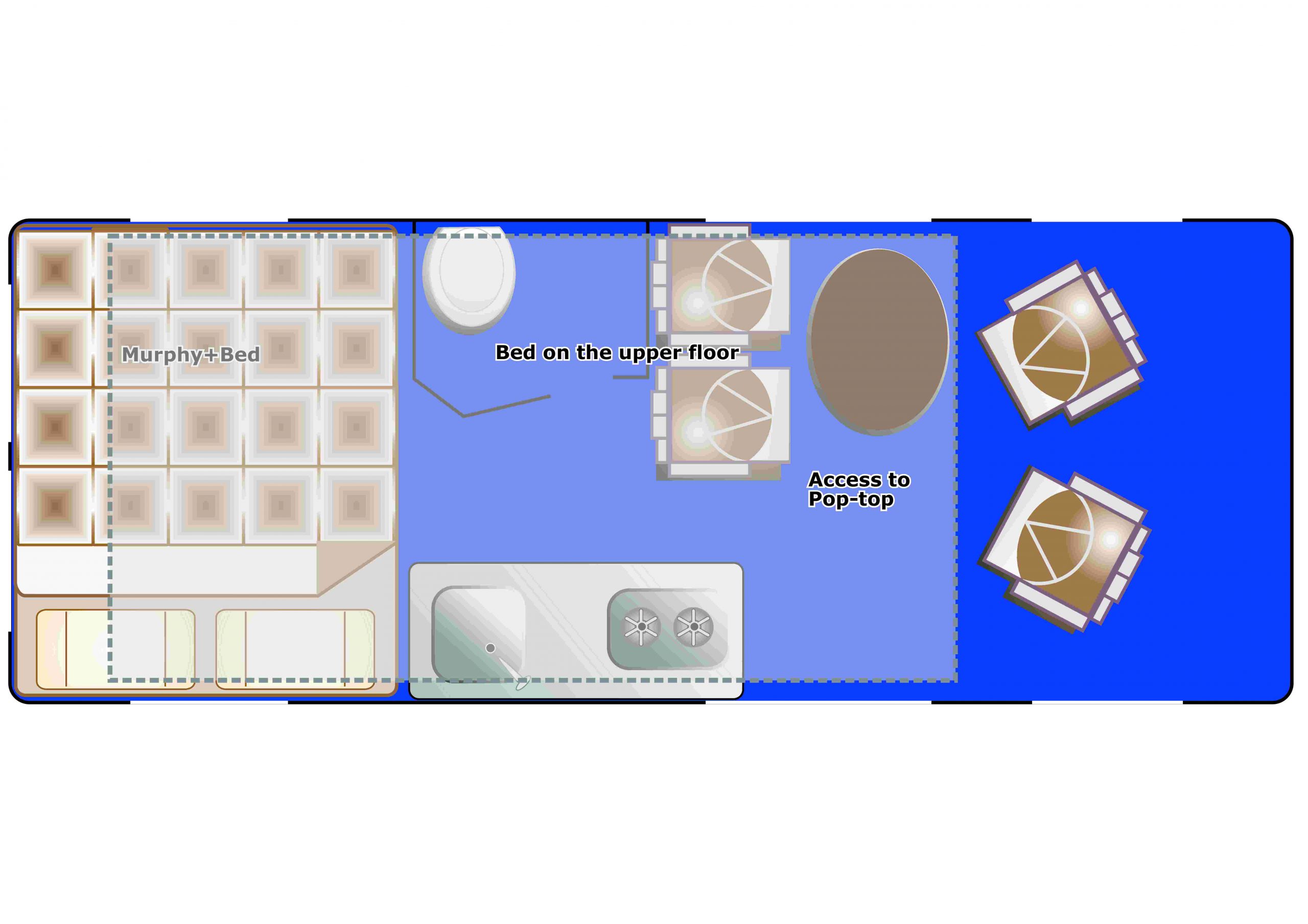 Roadbear, Class B 20 22 Floorplan Night