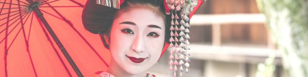 Rondreis Japan Portrait Of A Maiko Geisha In Gion Kyoto Banner
