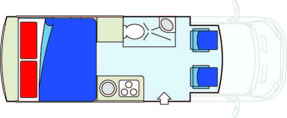 Canadream, Deluxe Van, Floorplan Night