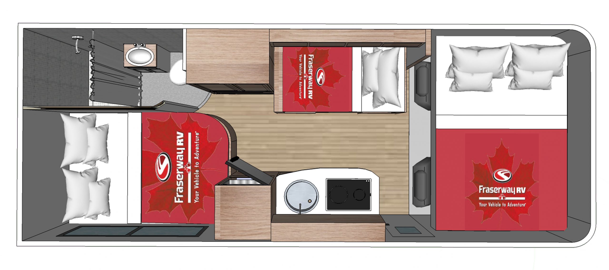 Fraserway, C Medium Floorplan Night