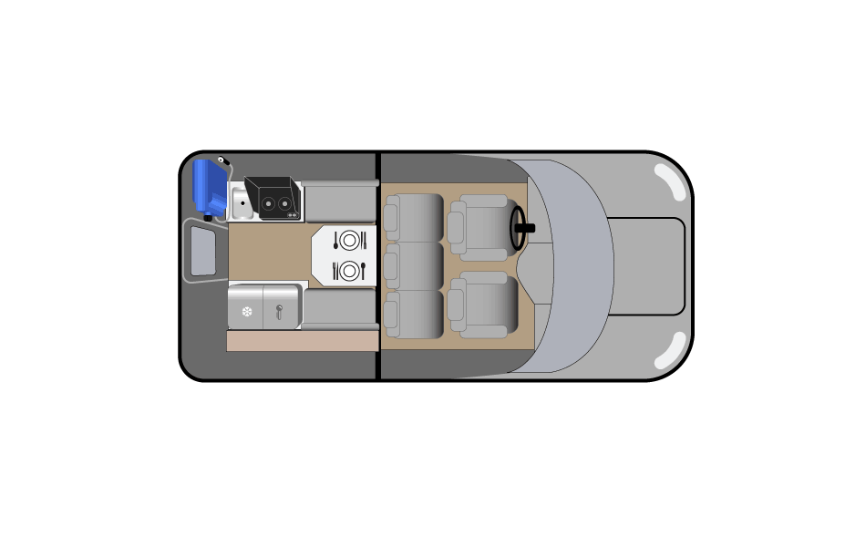 Fraserway, Truck Camper Scout Floorplan Day