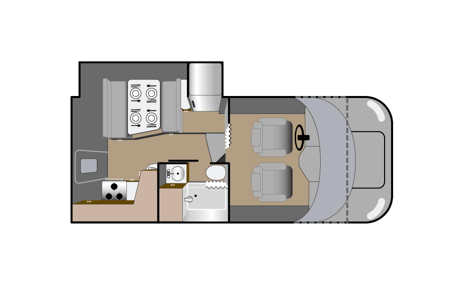 Fraserway, Truck Camper Slide Bunk 2025 Truck Floorplan Day