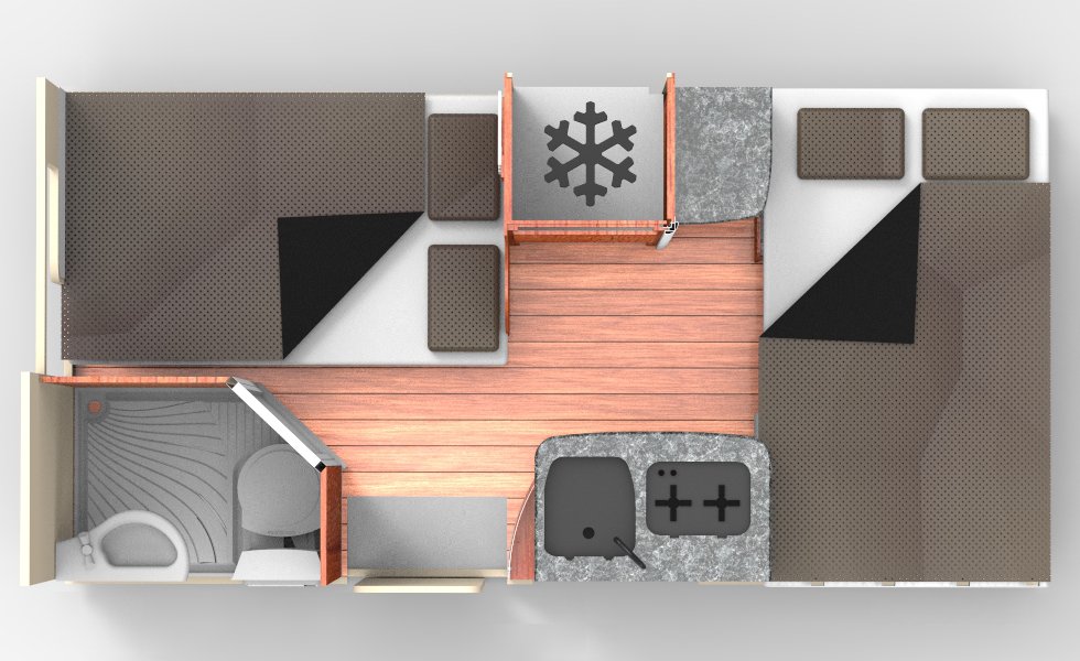 Bobo Campers Afrika Discoverer 4 Floorplan Nacht