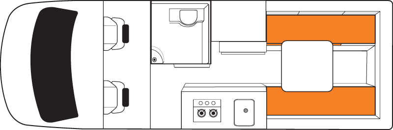 Britz, 2 Berth Trailblazer Floorplan Day