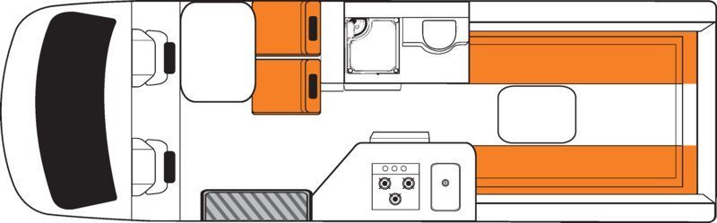 Britz, 2 Berth Venturer Floorplan Day