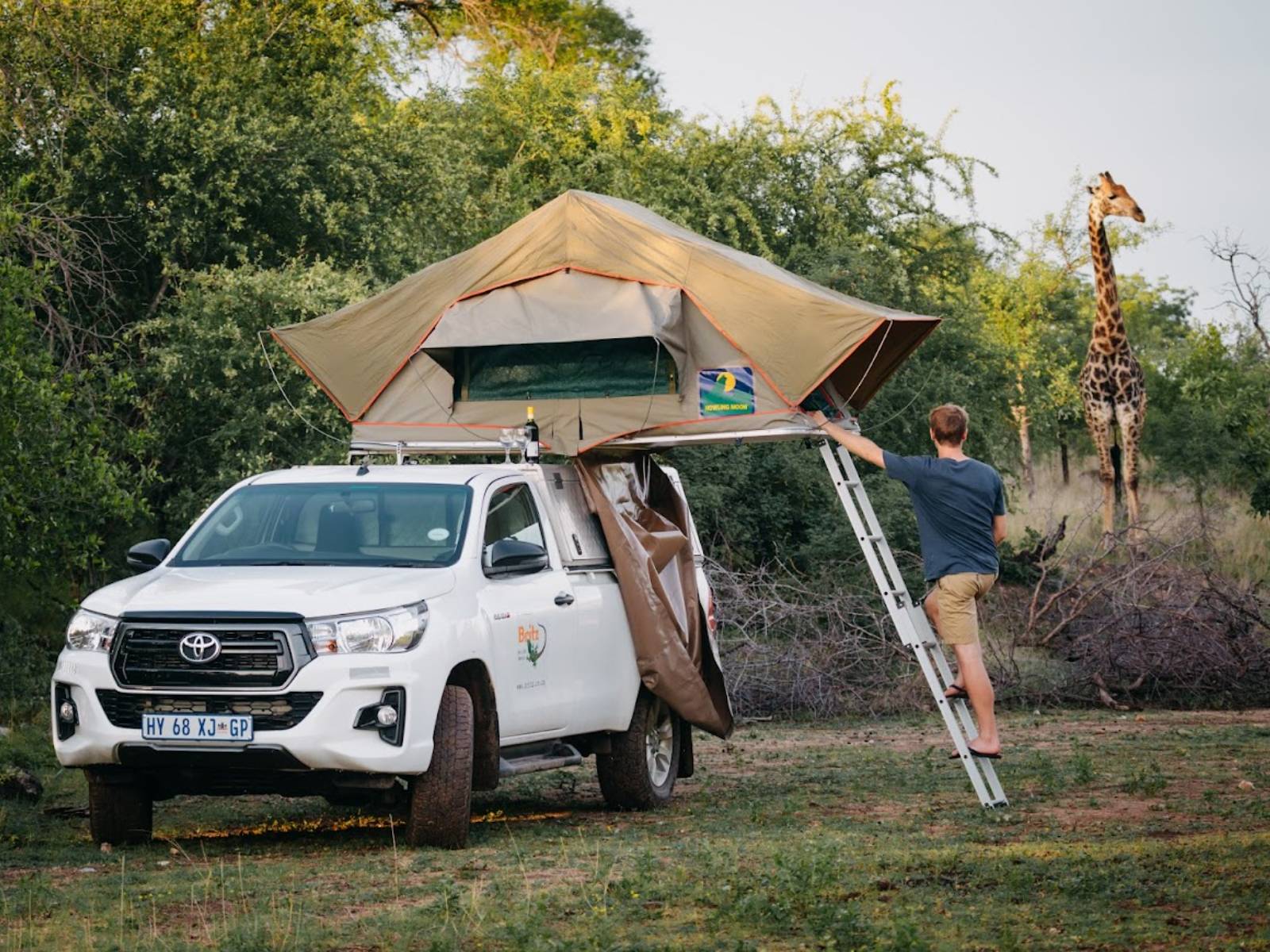 Britz Afrika Toyota Single Cab Daktent Giraffe