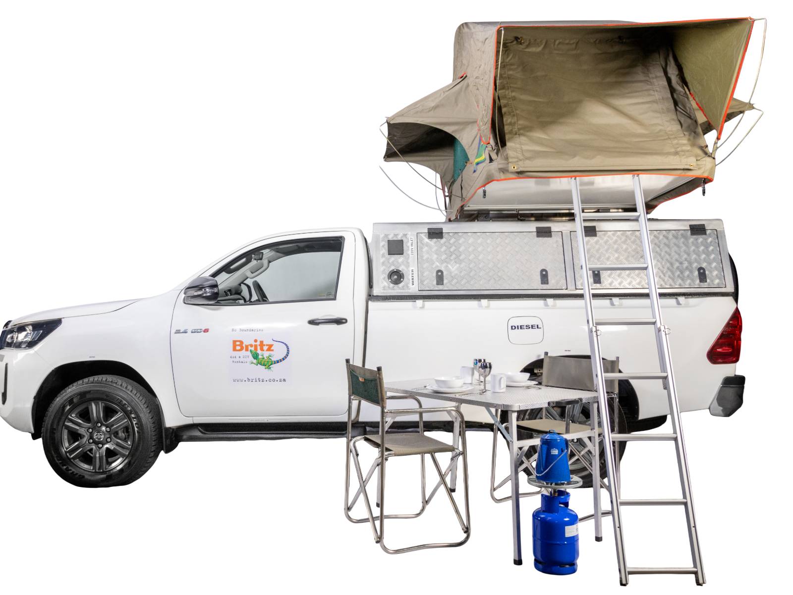 Britz Afrika Toyota Single Cab Exterior