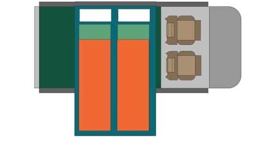 Britz Afrika Toyota Single Cab Floorplan Night