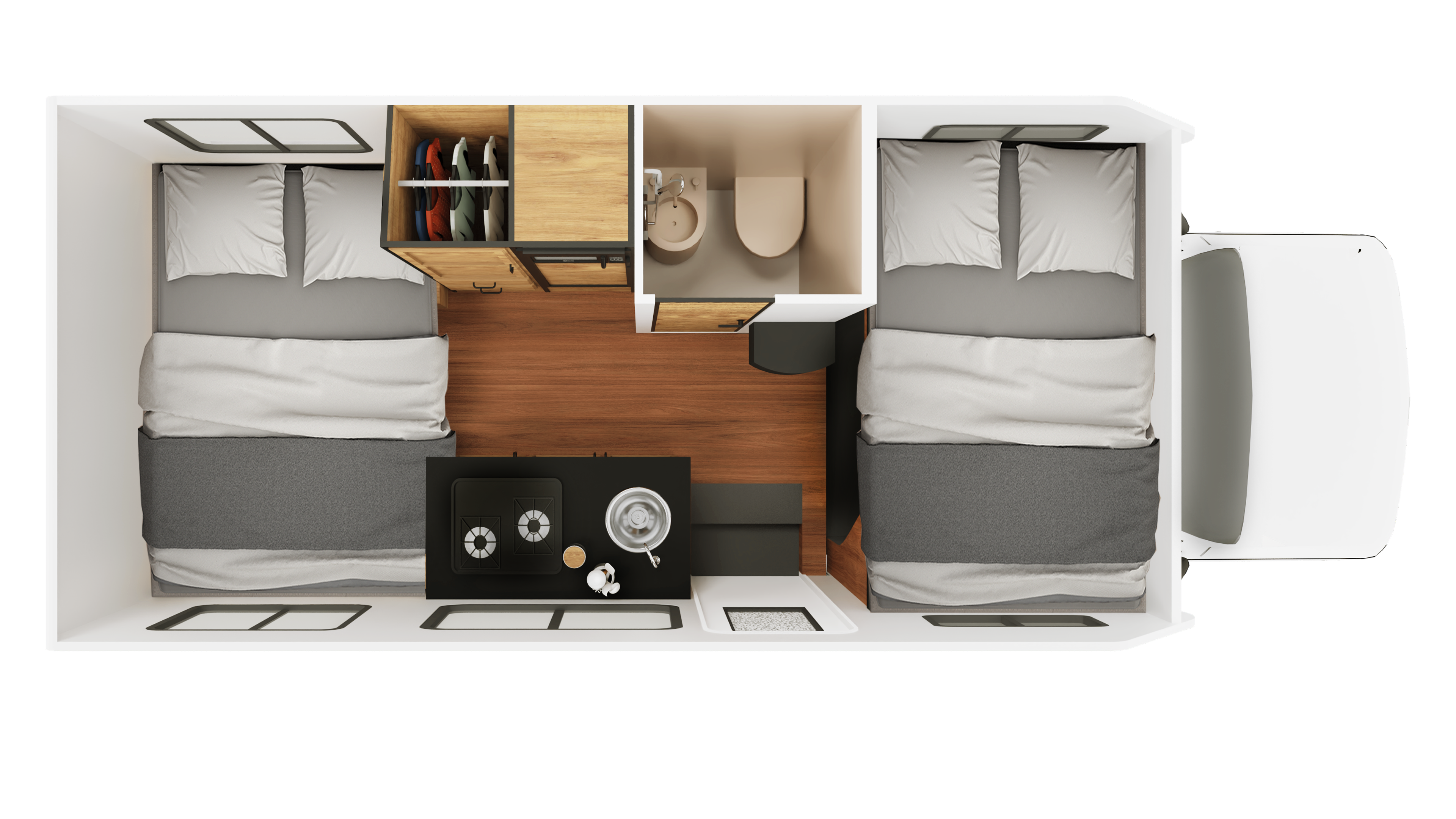 Cruise America, C 21 Compact+ Floorplan Night