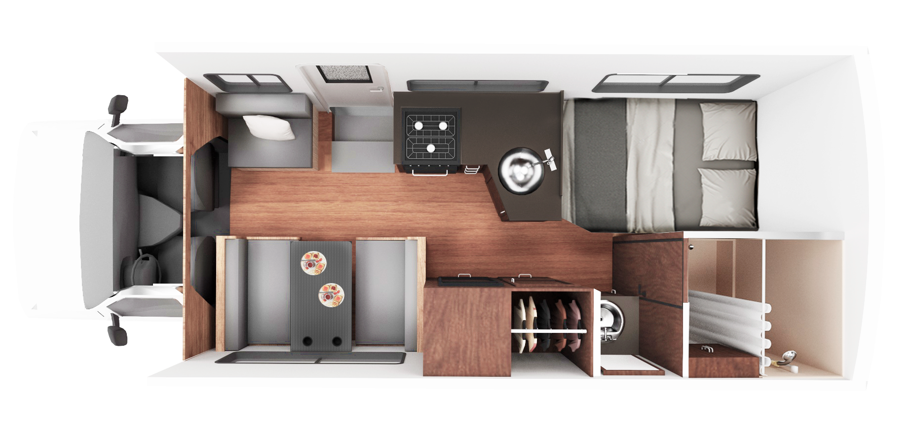 Cruise America, C25 Standard Floorplan Day