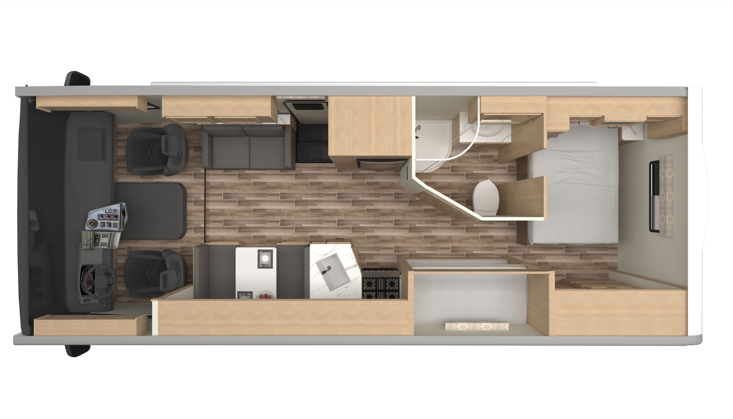 El Monte, Class A Luxury Sleeper Floorplan Day