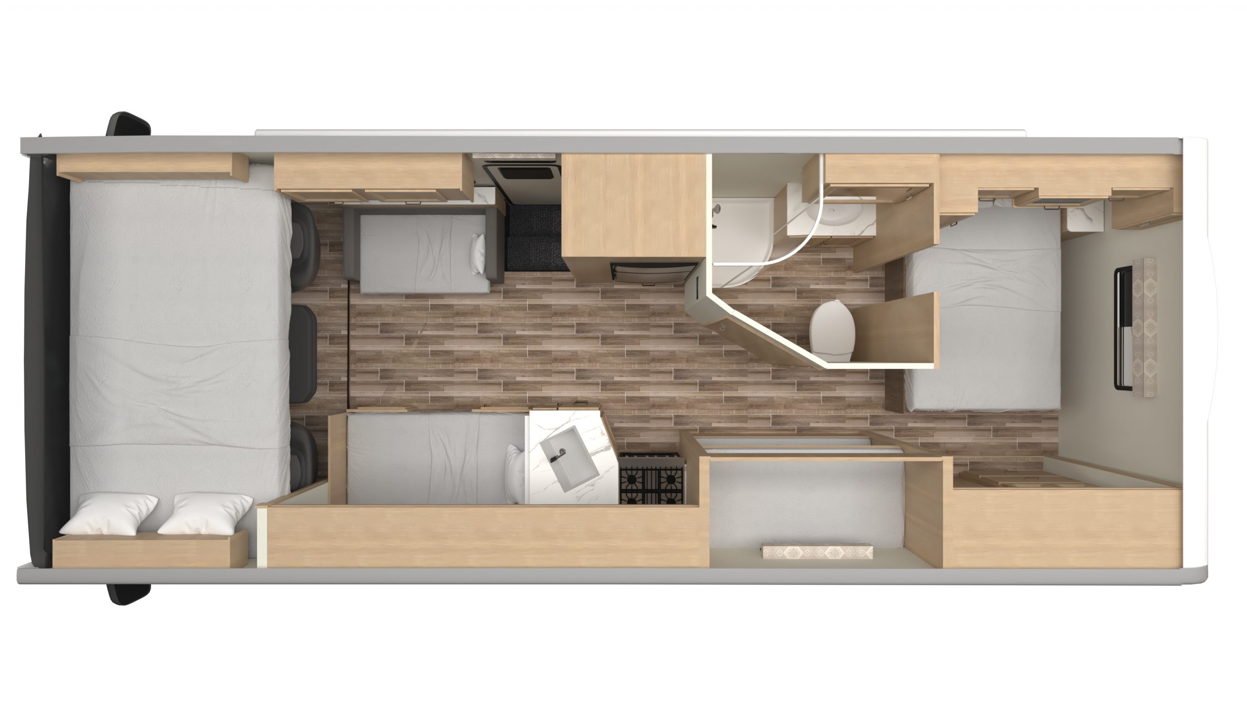 El Monte, Class A Luxury Sleeper Floorplan Night