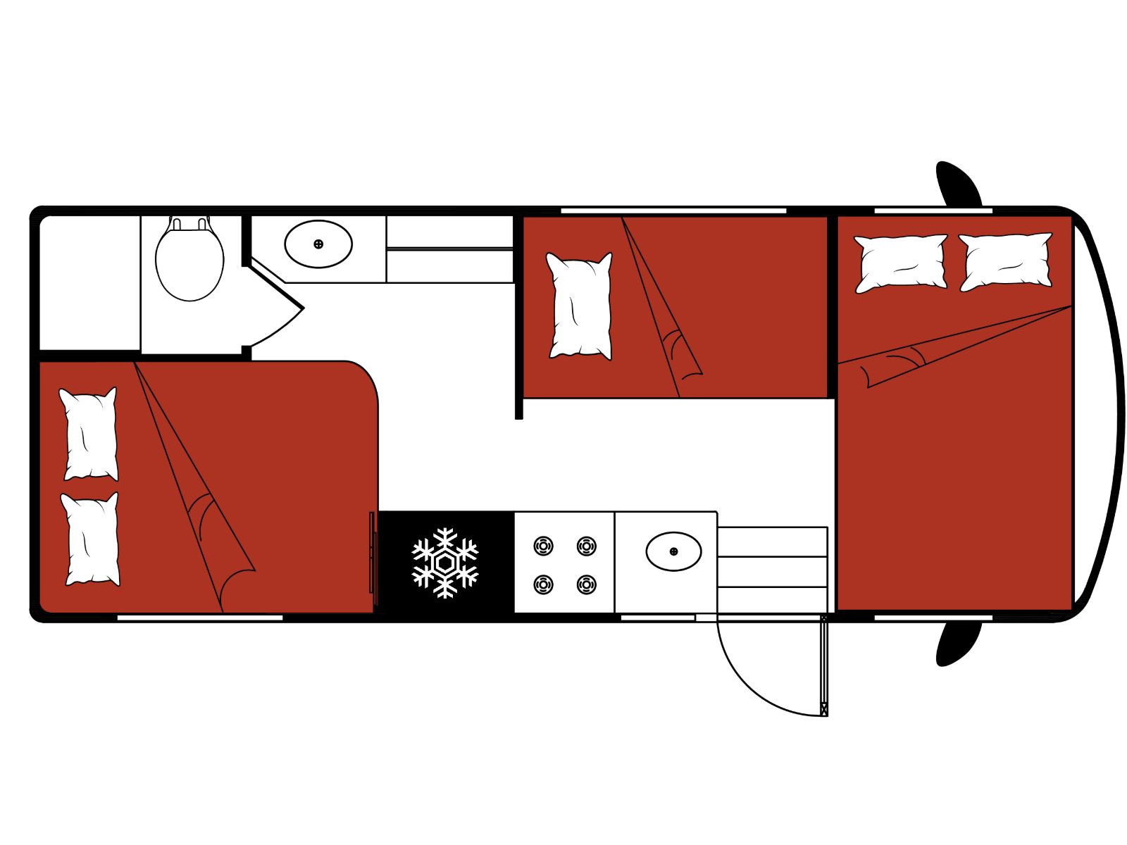 El Monte, Class C Medium Floorplan Night