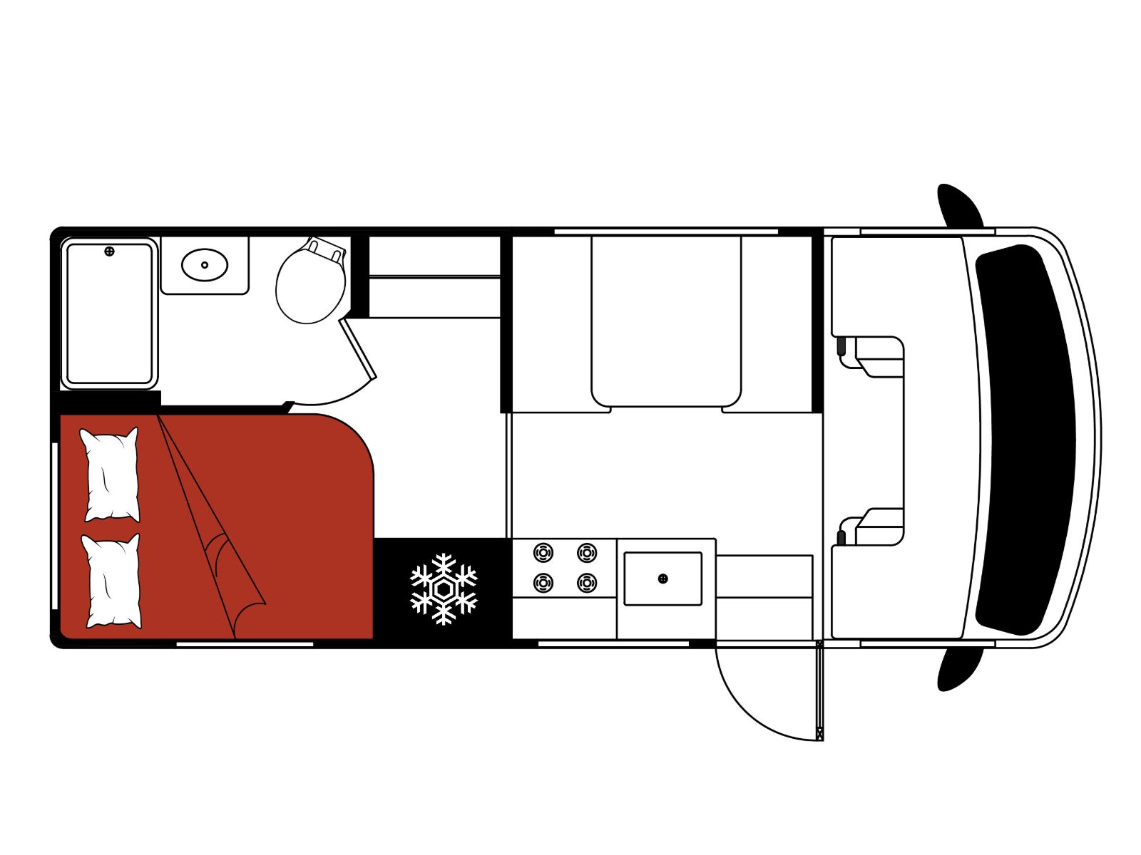 El Monte, Class C Small - floorplan day