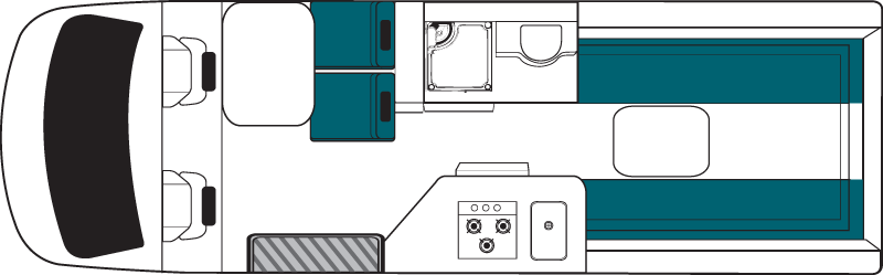 Maui, 2 Berth Ultima Floorplan Day