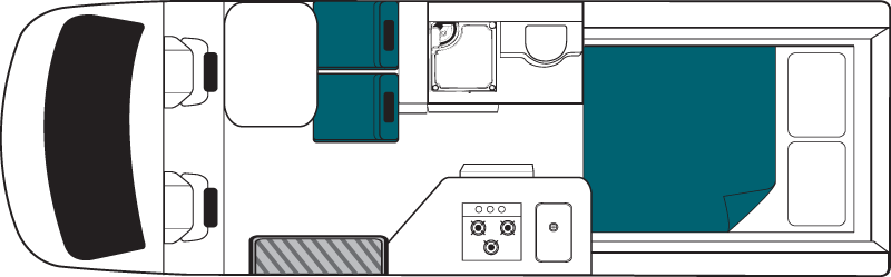 Maui, 2 Berth Ultima Floorplan Night
