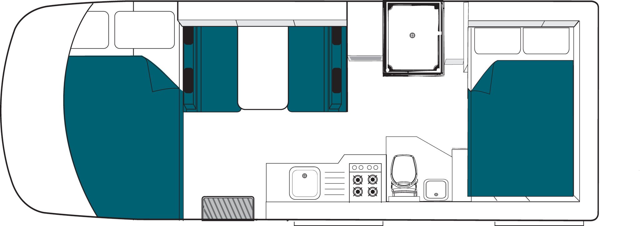 Maui 4 Berth Beach AU 2526 Floorplan Night