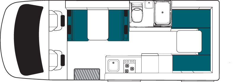 Maui, 6 Berth River Floorplan Day