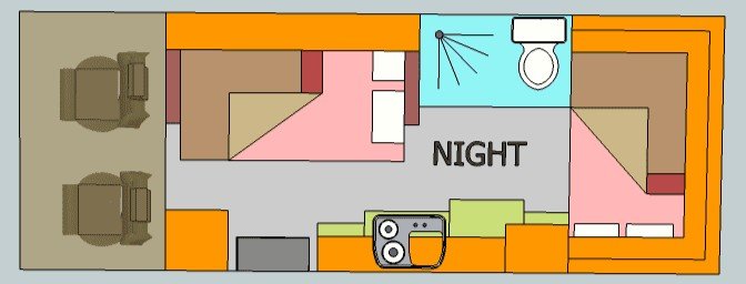 Maui Afrika Maui M4Bi floorplan night