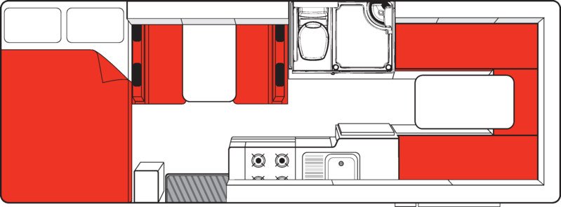 Mighty, 6 Berth Big Six Floorplan Day