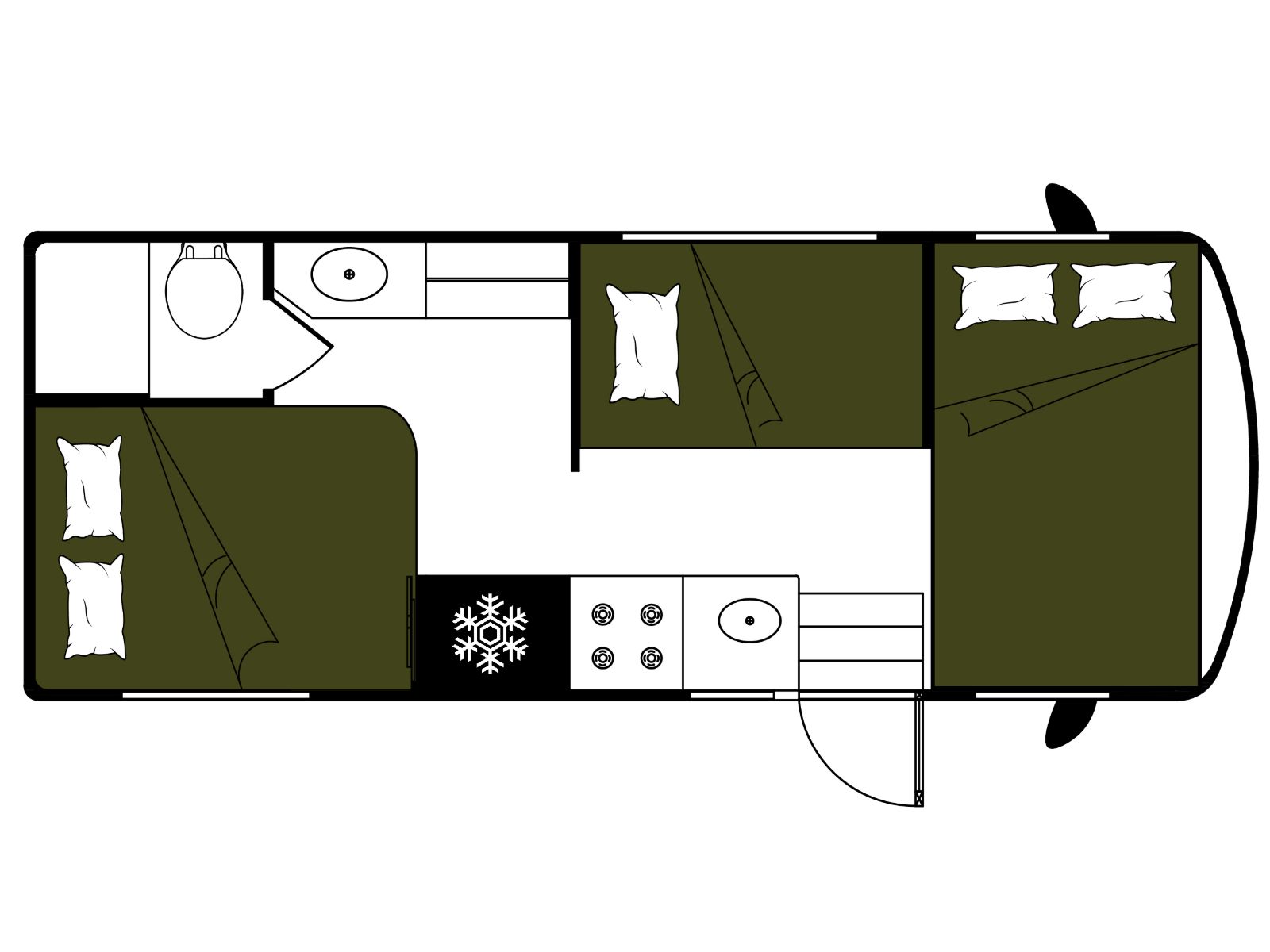 Mighty, Class C Medium Floorplan Night