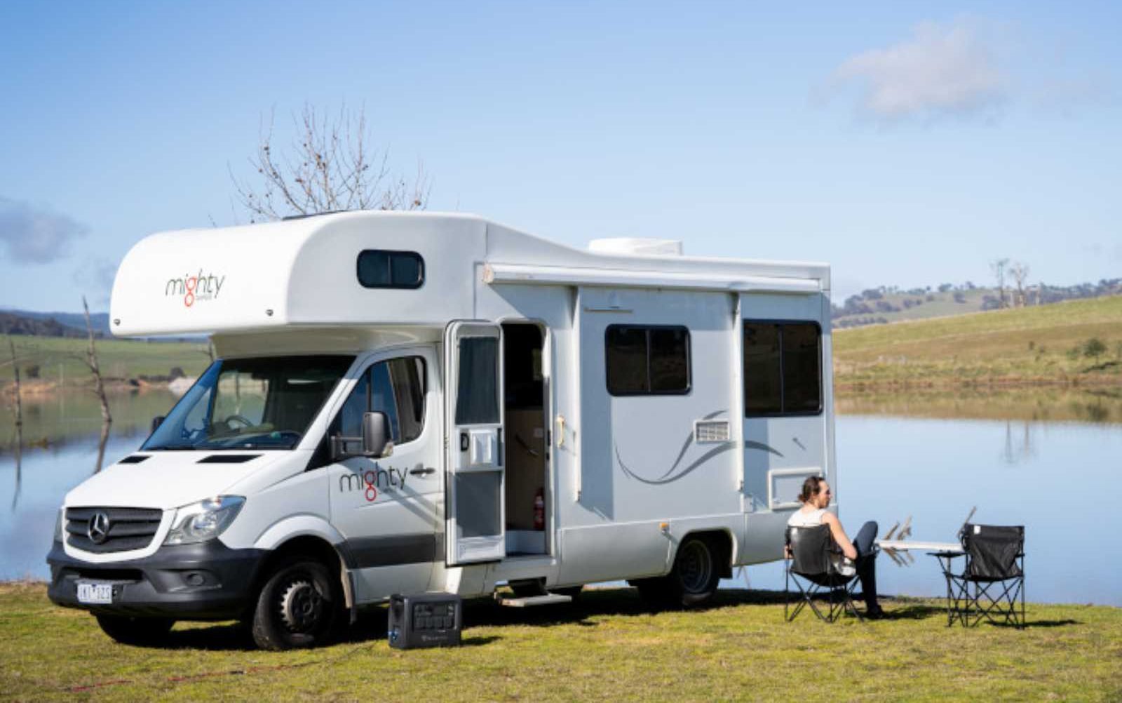 6-Berth-Big-Six-Mighty-Campers-NZ-exterior-Mannus-Lake-NSW