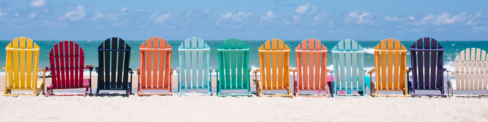 Amerika, Florida Strandstoelen Banner