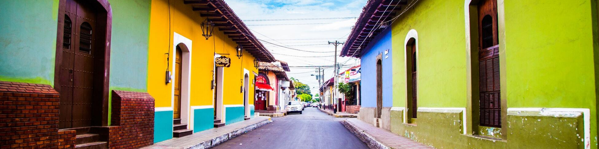 Nicaragua, Kleurrijke Huizen Banner