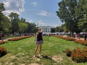 Collega Jolanda van WRC Reizen in Washington DC voor het witte huis