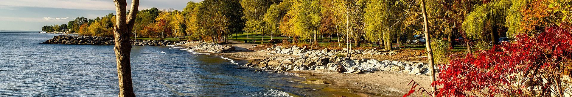 Canada-Ontario-Lake-Ontario-bomen-langs-het-meer