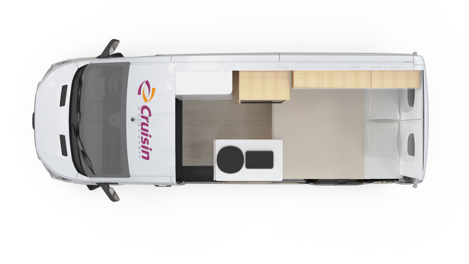 Cruisin, 2 Berth Hi Top Floorplan Night