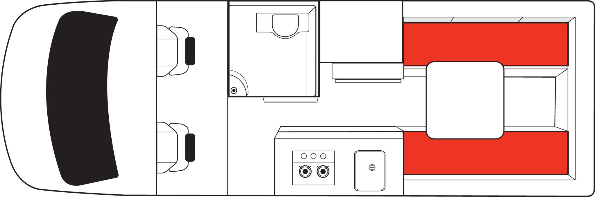 Mighty, 2 Berth Duo, Floorplan Day