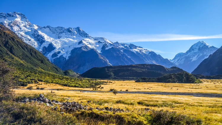 Aoraki Mount Cook gebergte, Nieuw-Zeeland