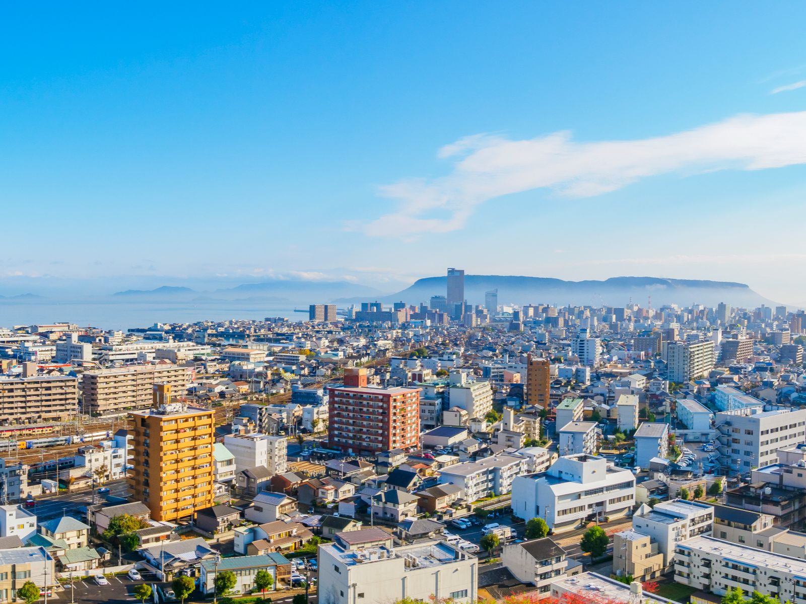 Rondreis Japan, Takamatsu, Overzicht Van De Stad Van Bovenaf