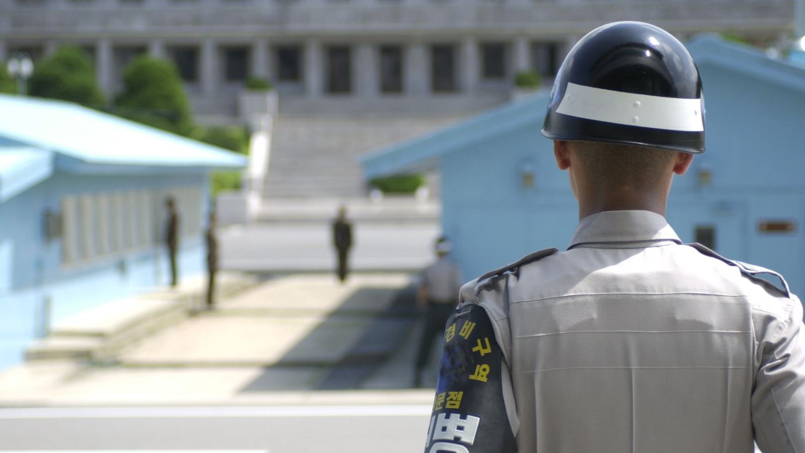 Rondreis Zuid Korea, DMZ Demilitarized Zone, Bewaker Guard