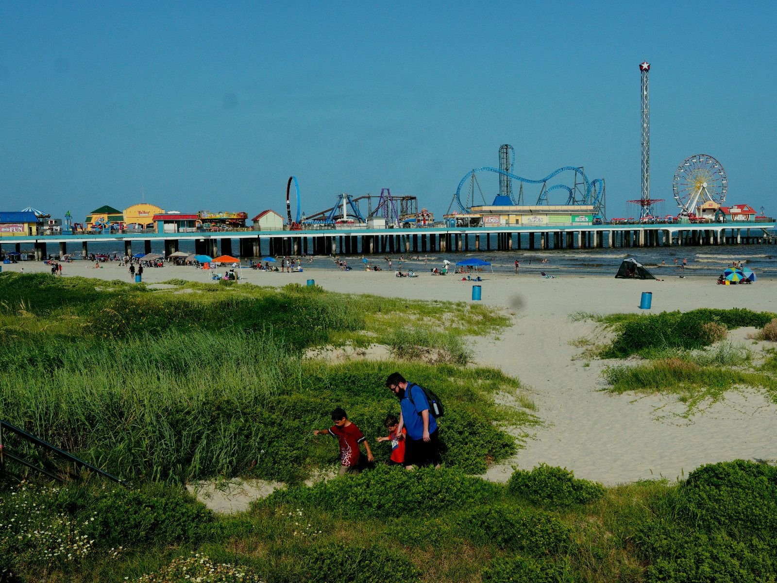 Rondreis Amerika, Galveston, Strand En Pleasure Pier Pretpark