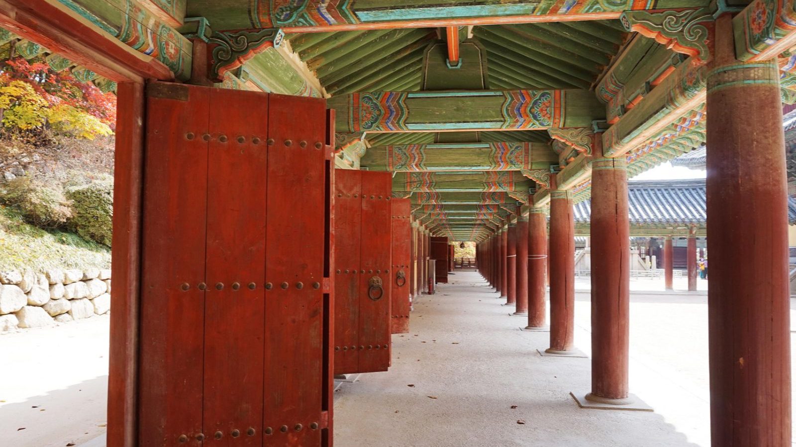 Rondreis Zuid Korea, Excursie Gyeongju Dagtour, Bulguksa Temple Houtschilderwerk